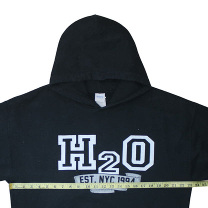 Mens UK Size L Gildan Black Pullover Hoodie