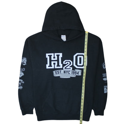 Mens UK Size L Gildan Black Pullover Hoodie