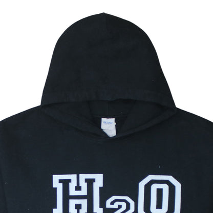 Mens UK Size L Gildan Black Pullover Hoodie