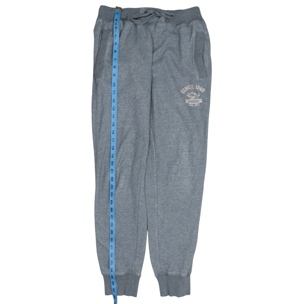 Mens UK Size S PUMA Regular Fit Jogger Grey Trousers