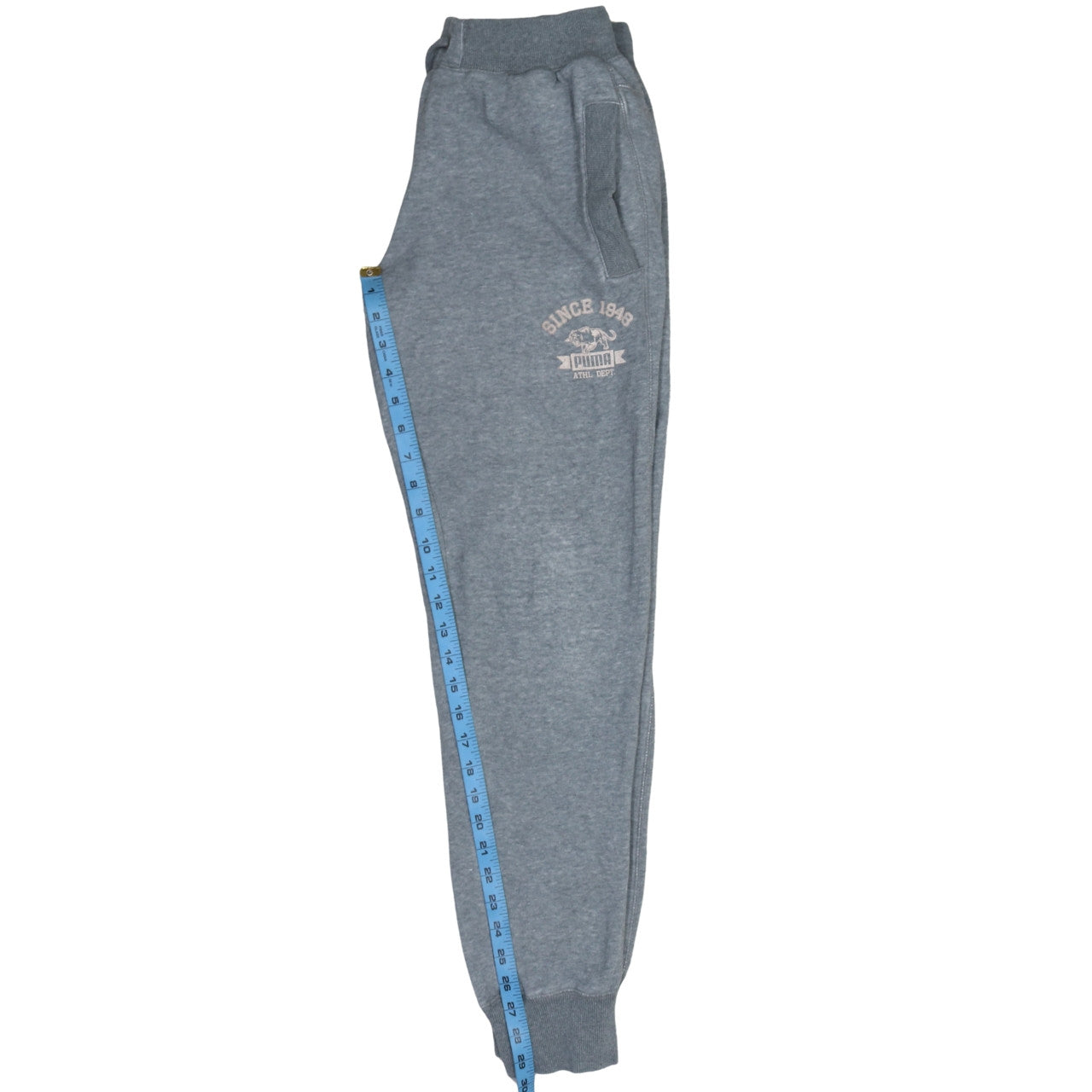 Mens UK Size S PUMA Regular Fit Jogger Grey Trousers