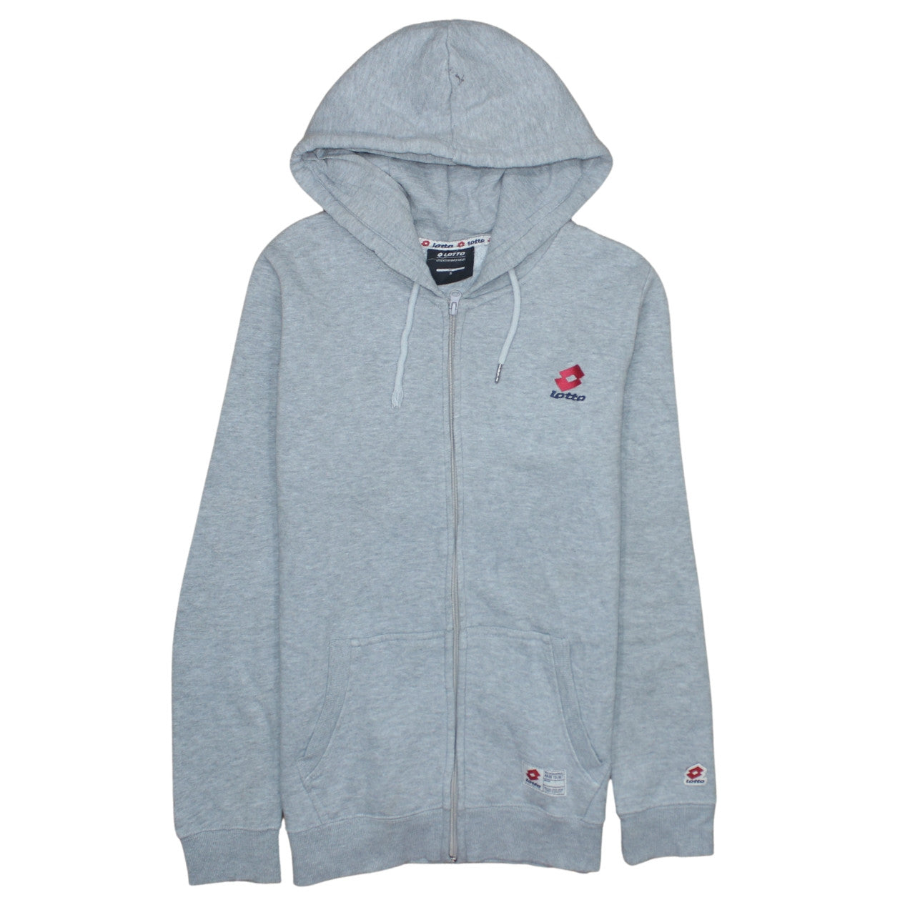 Mens UK Size S Lotto Grey Full Zip Hoodie