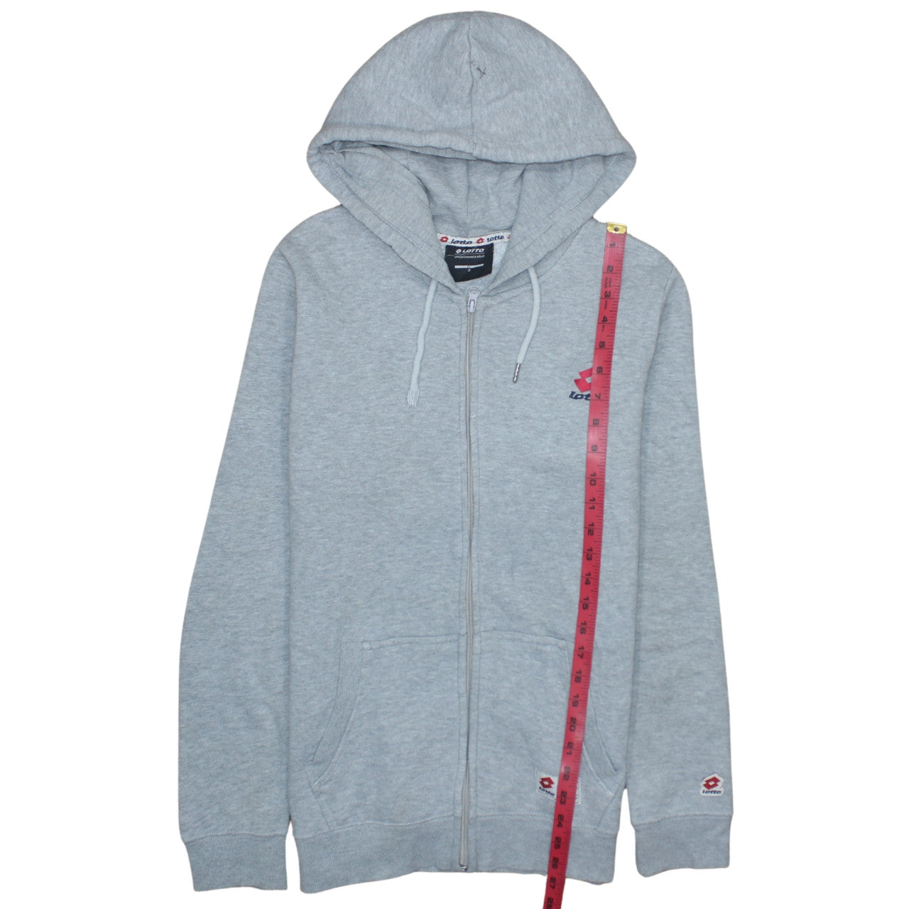 Mens UK Size S Lotto Grey Full Zip Hoodie