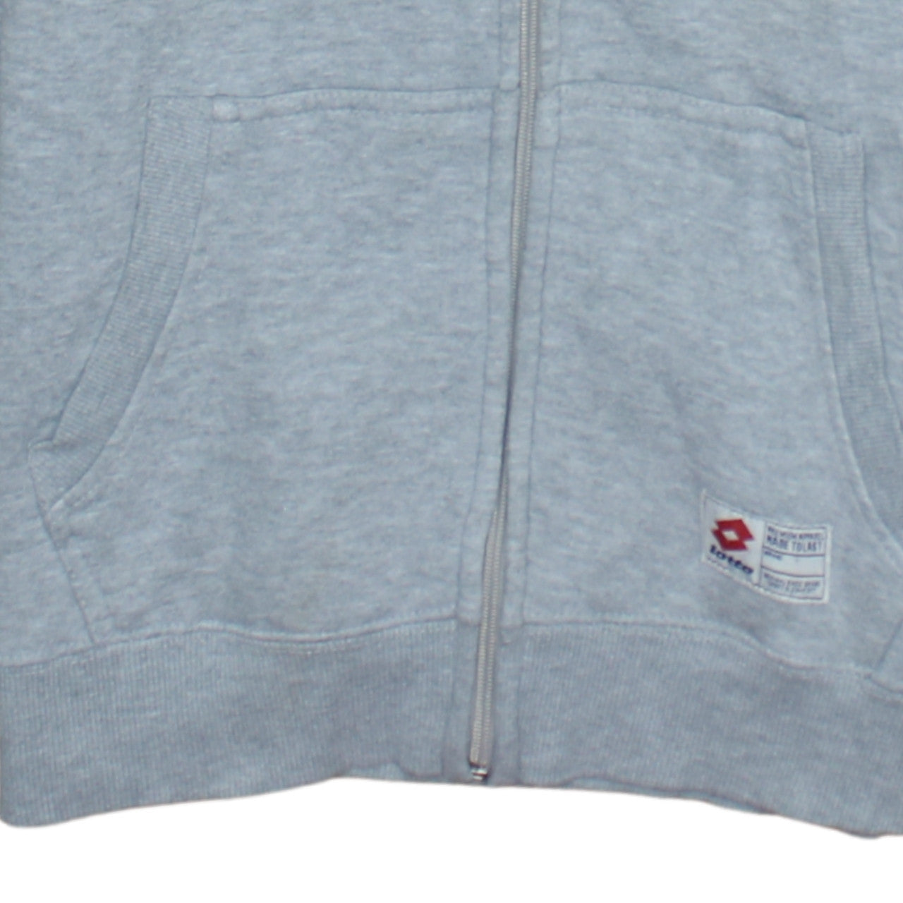 Mens UK Size S Lotto Grey Full Zip Hoodie