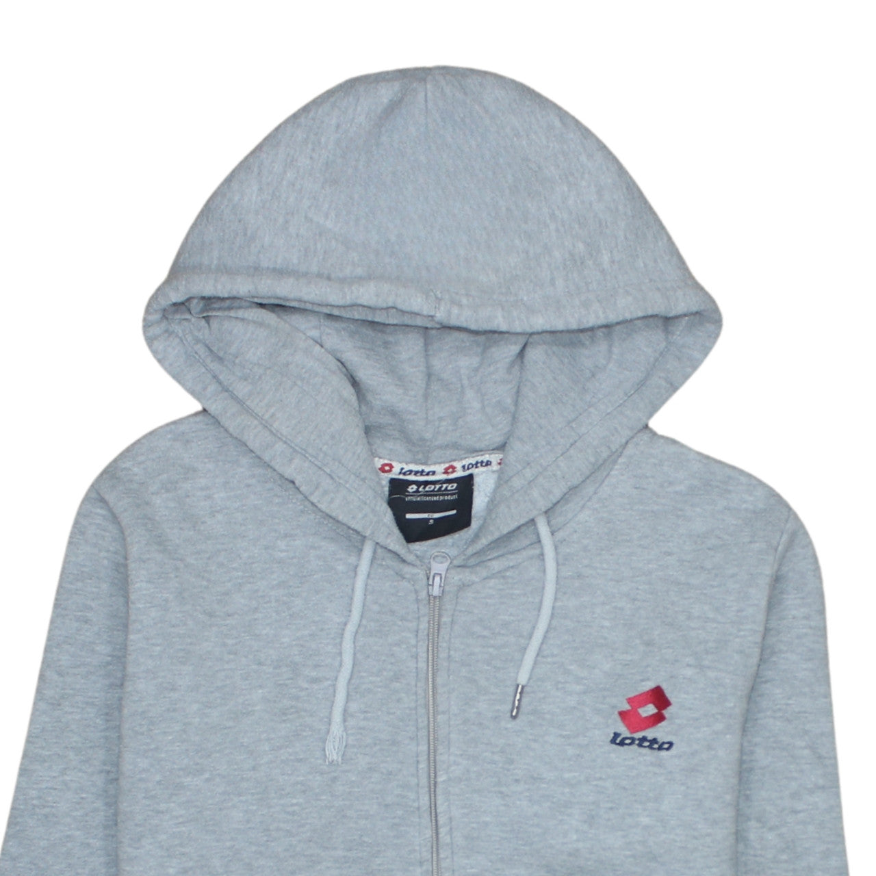 Mens UK Size S Lotto Grey Full Zip Hoodie