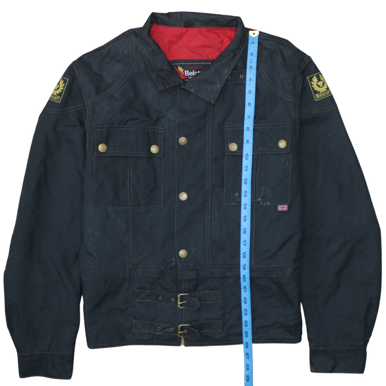Belstaff Men’s Black Wax Cotton Motorcycle Jacket XL Gold Label