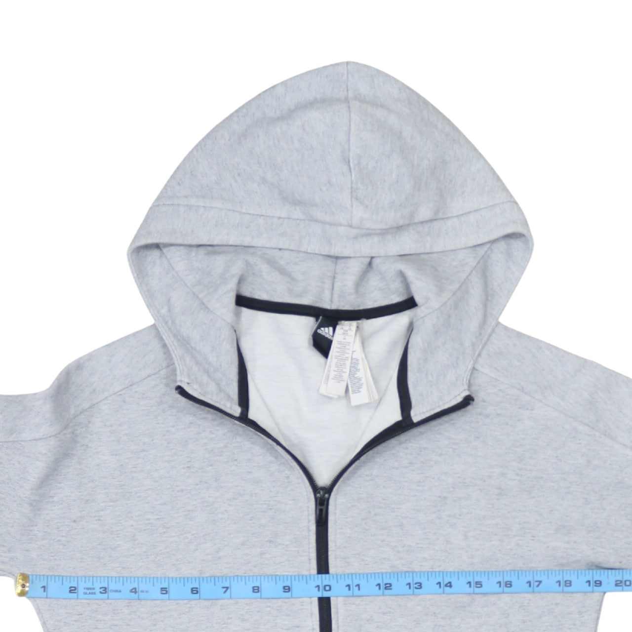 Mens UK Size XS adidas Grey Full Zip Hoodie