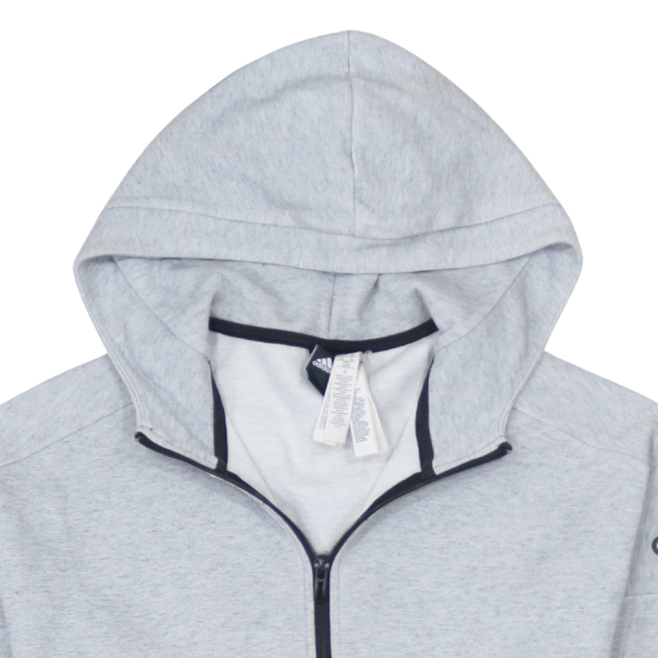 Mens UK Size XS adidas Grey Full Zip Hoodie