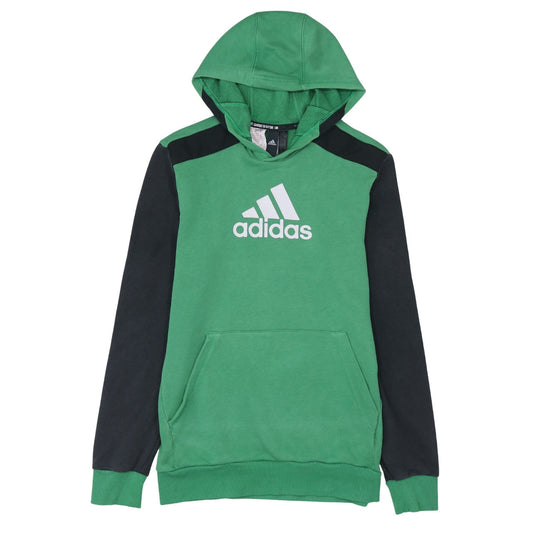Boys UK Size 15-16 Years adidas Green Pullover Hoodie