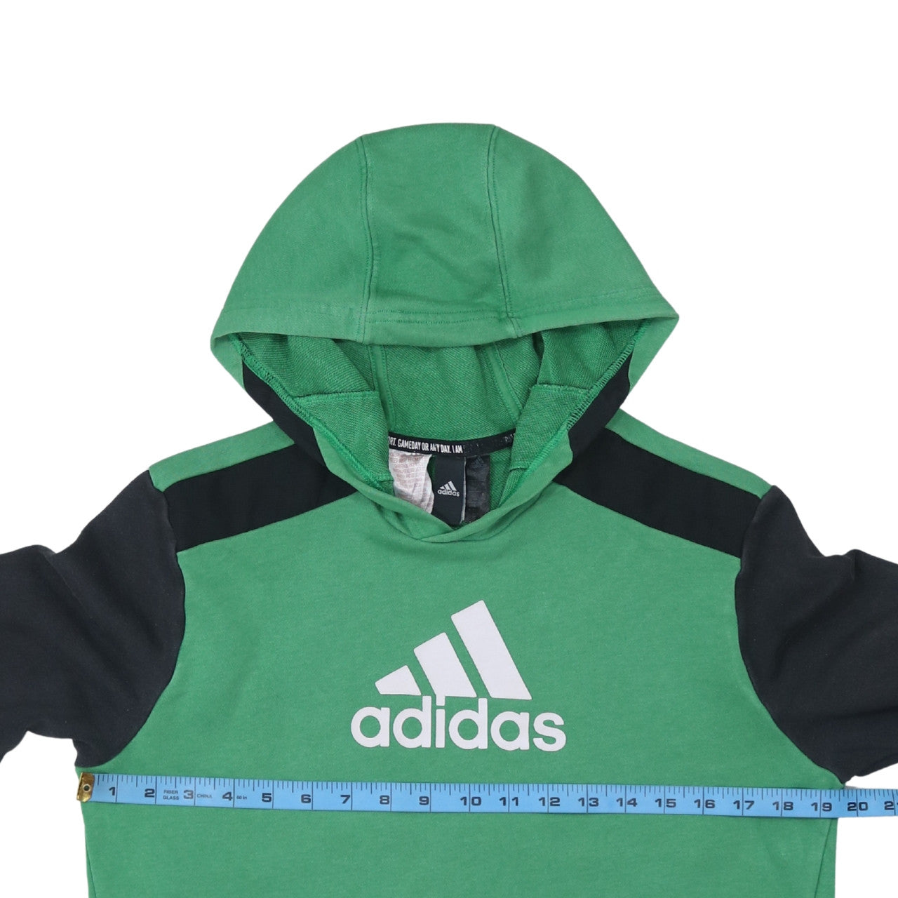 Boys UK Size 15-16 Years adidas Green Pullover Hoodie