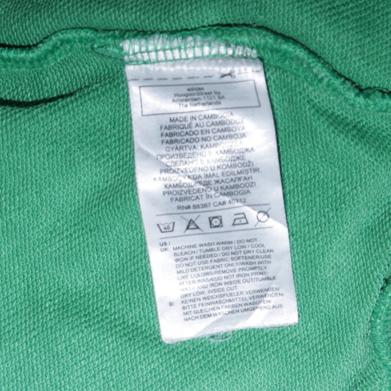Boys UK Size 15-16 Years adidas Green Pullover Hoodie