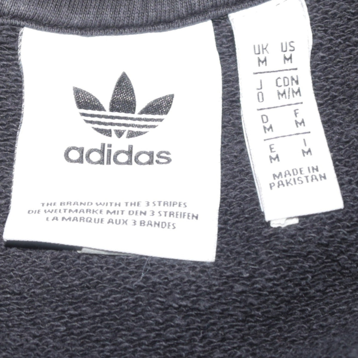 Mens UK Size M adidas Black Pullover Sweatshirt