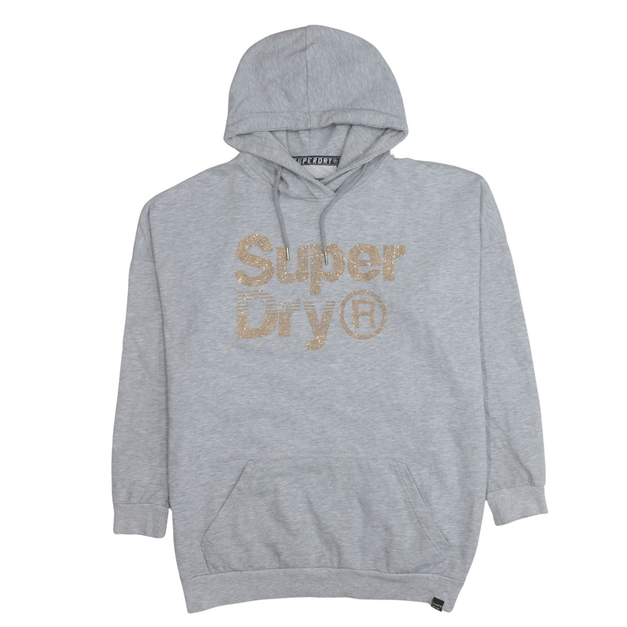Womens UK Size 12 Superdry Grey Pullover Hoodie