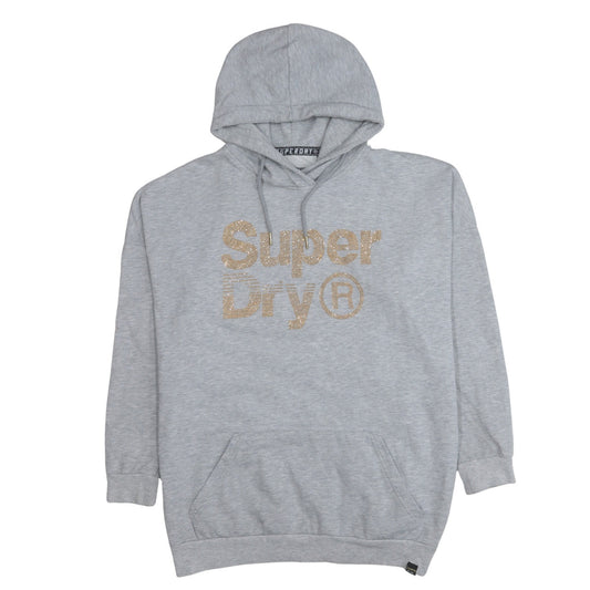 Womens UK Size 12 Superdry Grey Pullover Hoodie