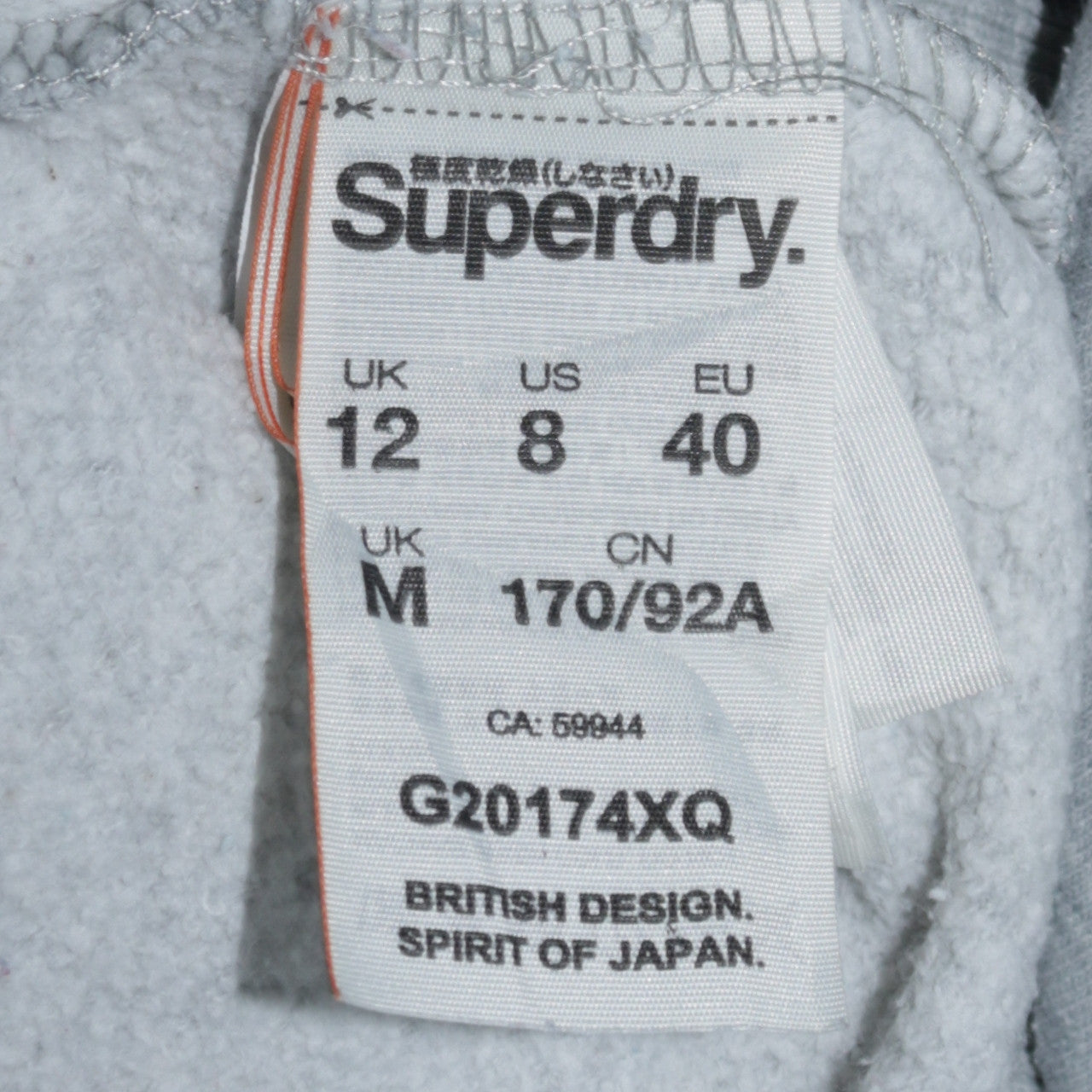 Womens UK Size 12 Superdry Grey Pullover Hoodie