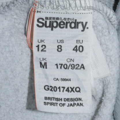 Womens UK Size 12 Superdry Grey Pullover Hoodie