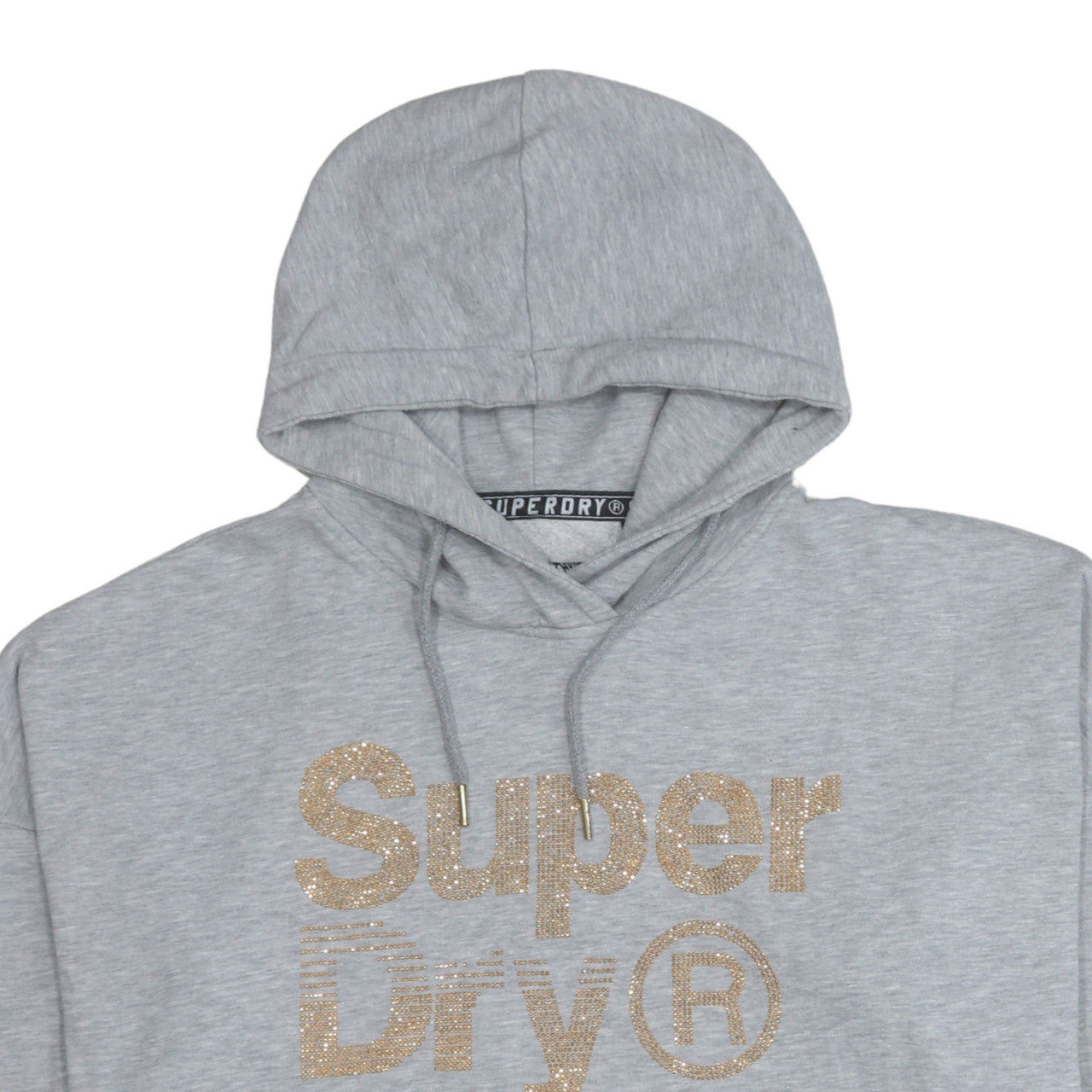 Womens UK Size 12 Superdry Grey Pullover Hoodie