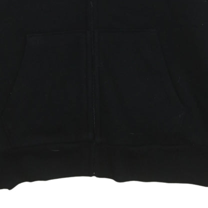 Womens UK Size XS Victoria's Secret PINK Black Full Zip Hoodie
