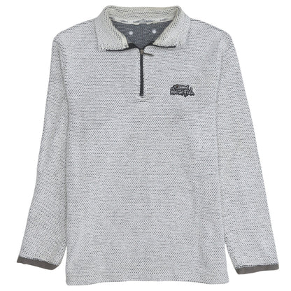 Mens UK Size S Weird Fish Grey 1/2 Zip Sweatshirt