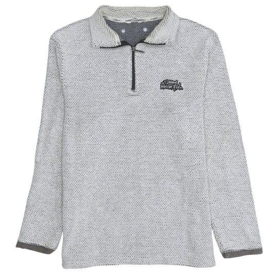 Mens UK Size S Weird Fish Grey 1/2 Zip Sweatshirt