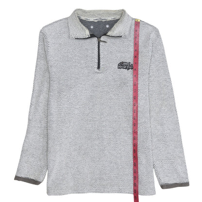 Mens UK Size S Weird Fish Grey 1/2 Zip Sweatshirt