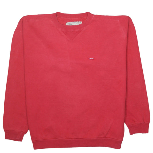 Womens UK Size M Levi's Red Pullover Sweatshirt