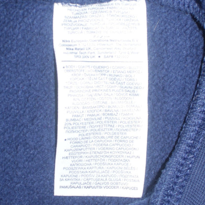 Mens UK Size XS Nike Blue Pullover Hoodie