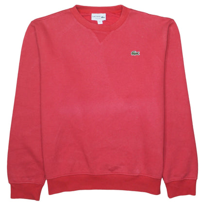Mens UK Size M Lacoste Red Pullover Sweatshirt