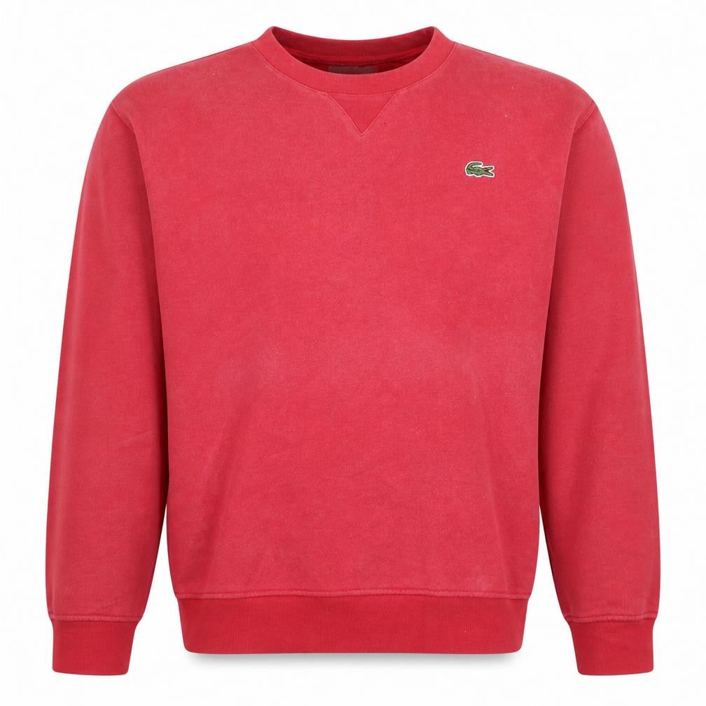 Mens UK Size M Lacoste Red Pullover Sweatshirt