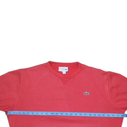 Mens UK Size M Lacoste Red Pullover Sweatshirt