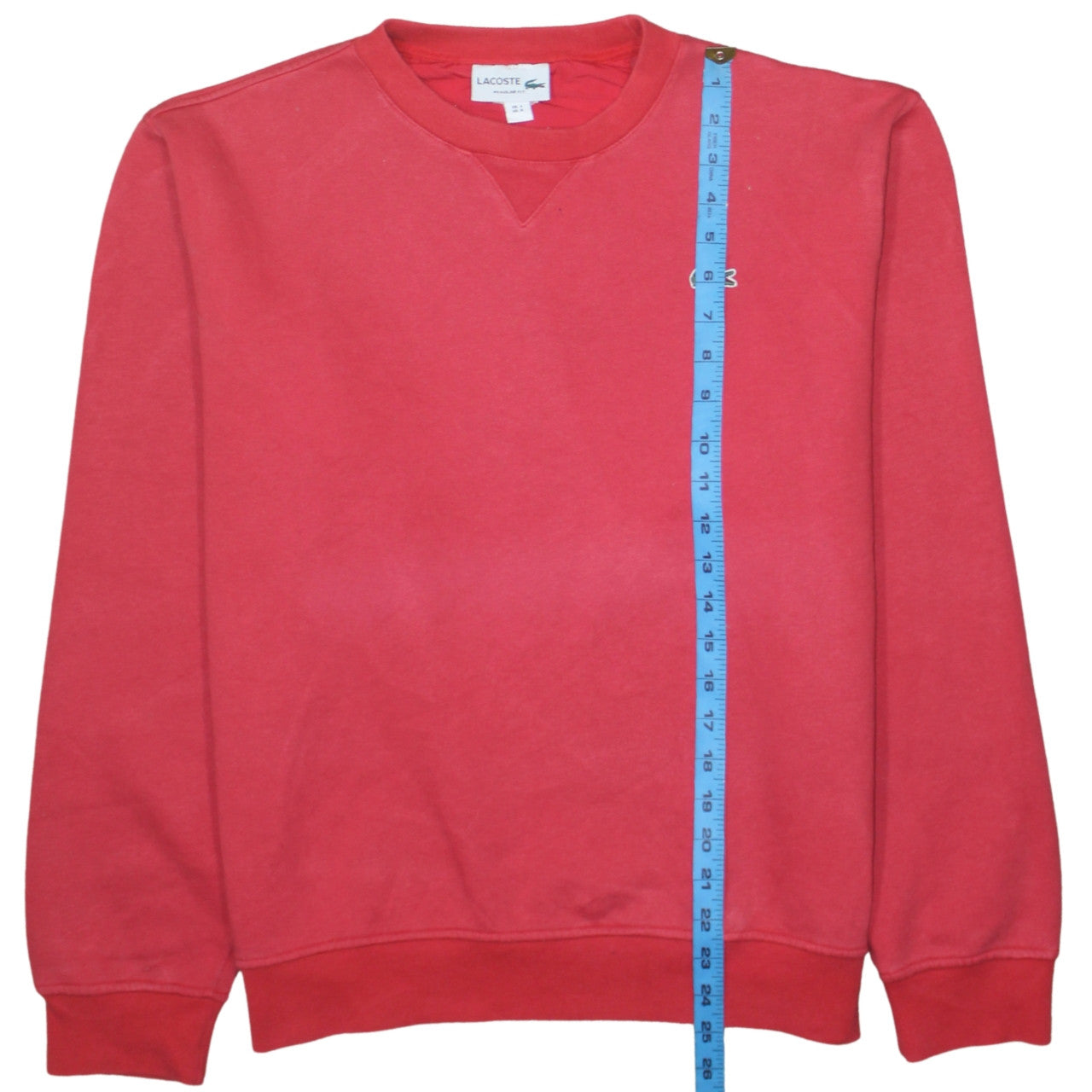 Mens UK Size M Lacoste Red Pullover Sweatshirt