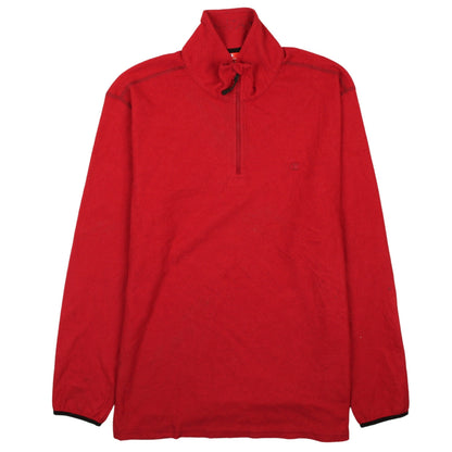 Mens UK Size 3XL Champion Red Henley Sweatshirt