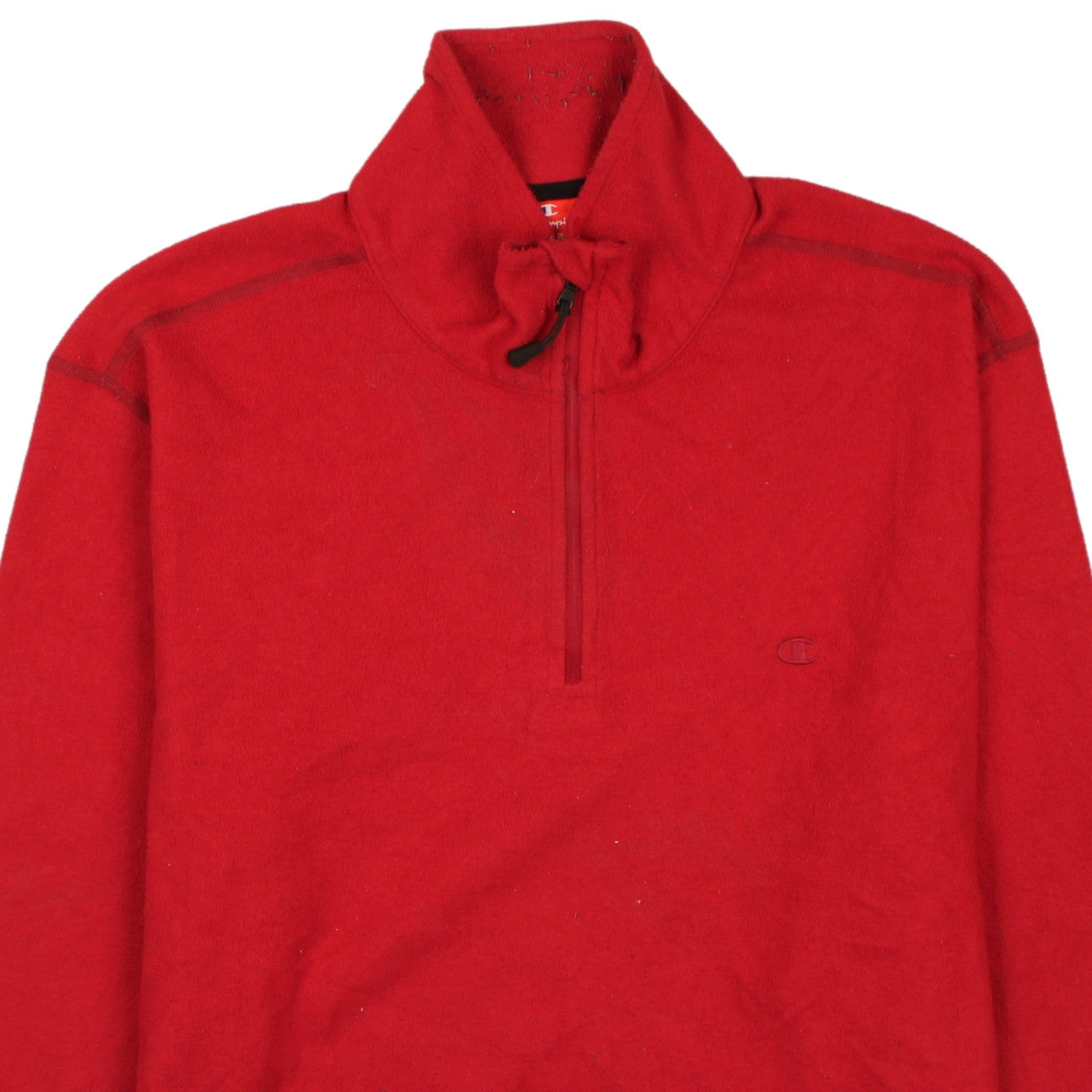 Mens UK Size 3XL Champion Red Henley Sweatshirt