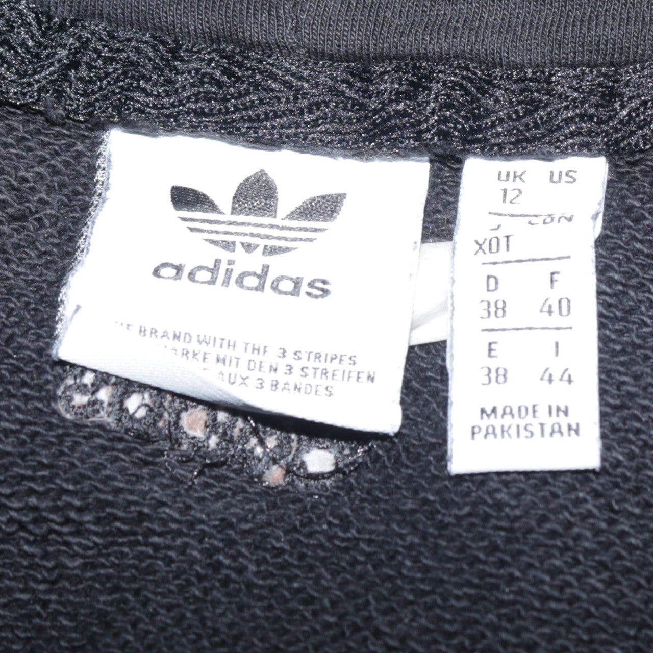 Womens UK Size 12 adidas Black Pullover Hoodie