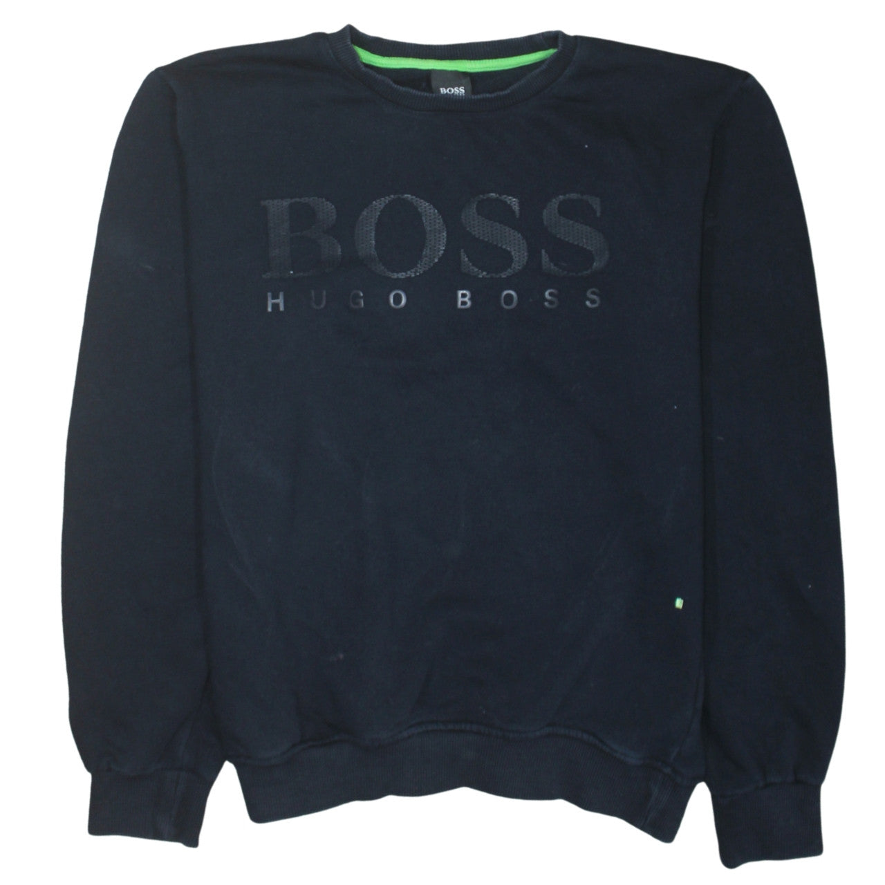 Mens UK Size L HUGO BOSS Black Pullover Sweatshirt