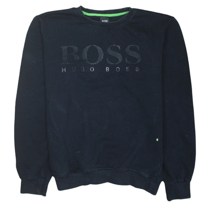Mens UK Size L HUGO BOSS Black Pullover Sweatshirt
