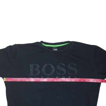 Mens UK Size L HUGO BOSS Black Pullover Sweatshirt