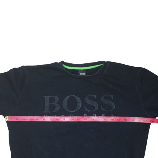 Mens UK Size L HUGO BOSS Black Pullover Sweatshirt