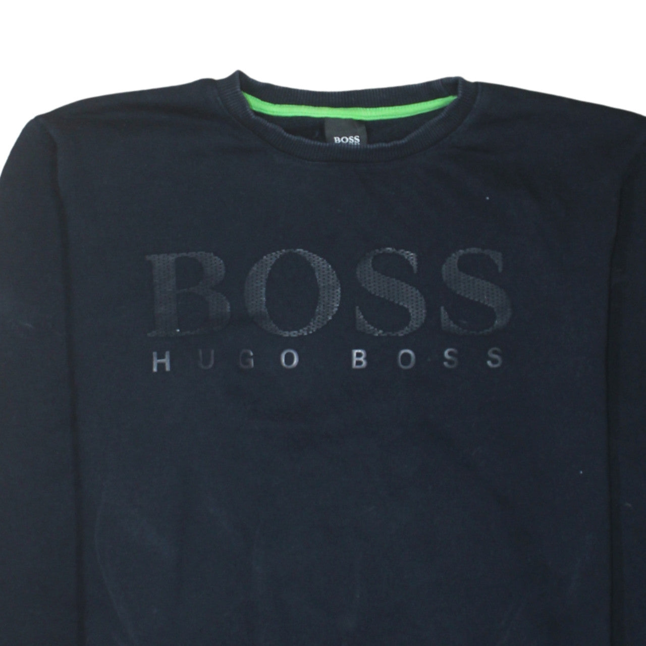 Mens UK Size L HUGO BOSS Black Pullover Sweatshirt