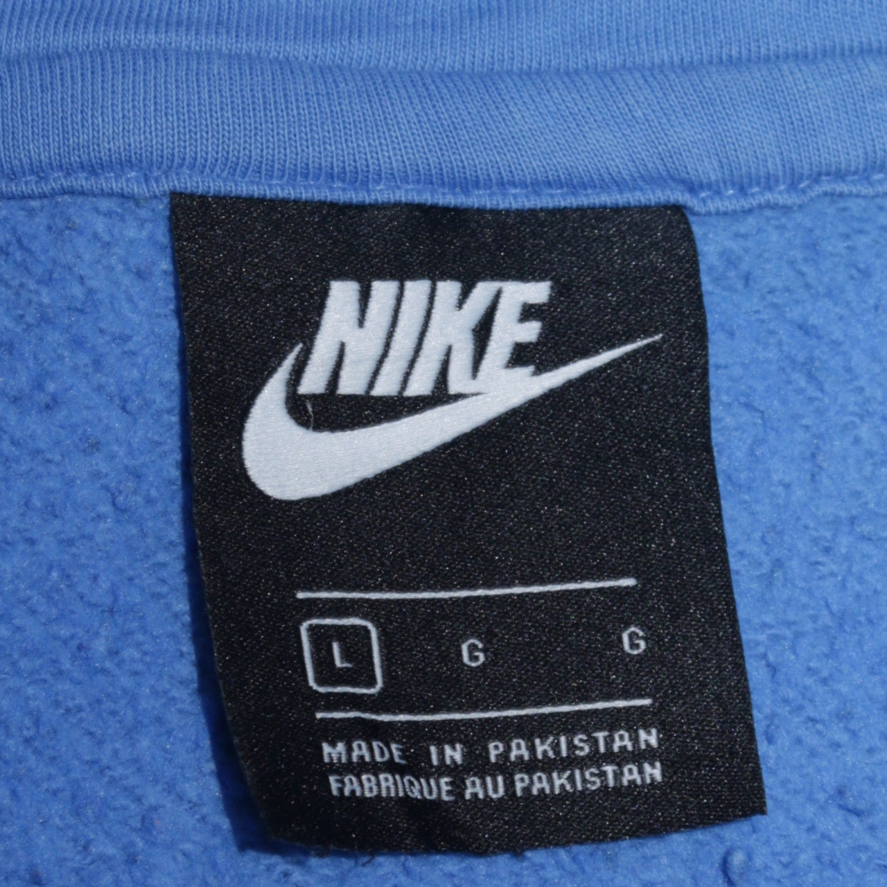 Mens UK Size L Nike Blue Pullover Hoodie