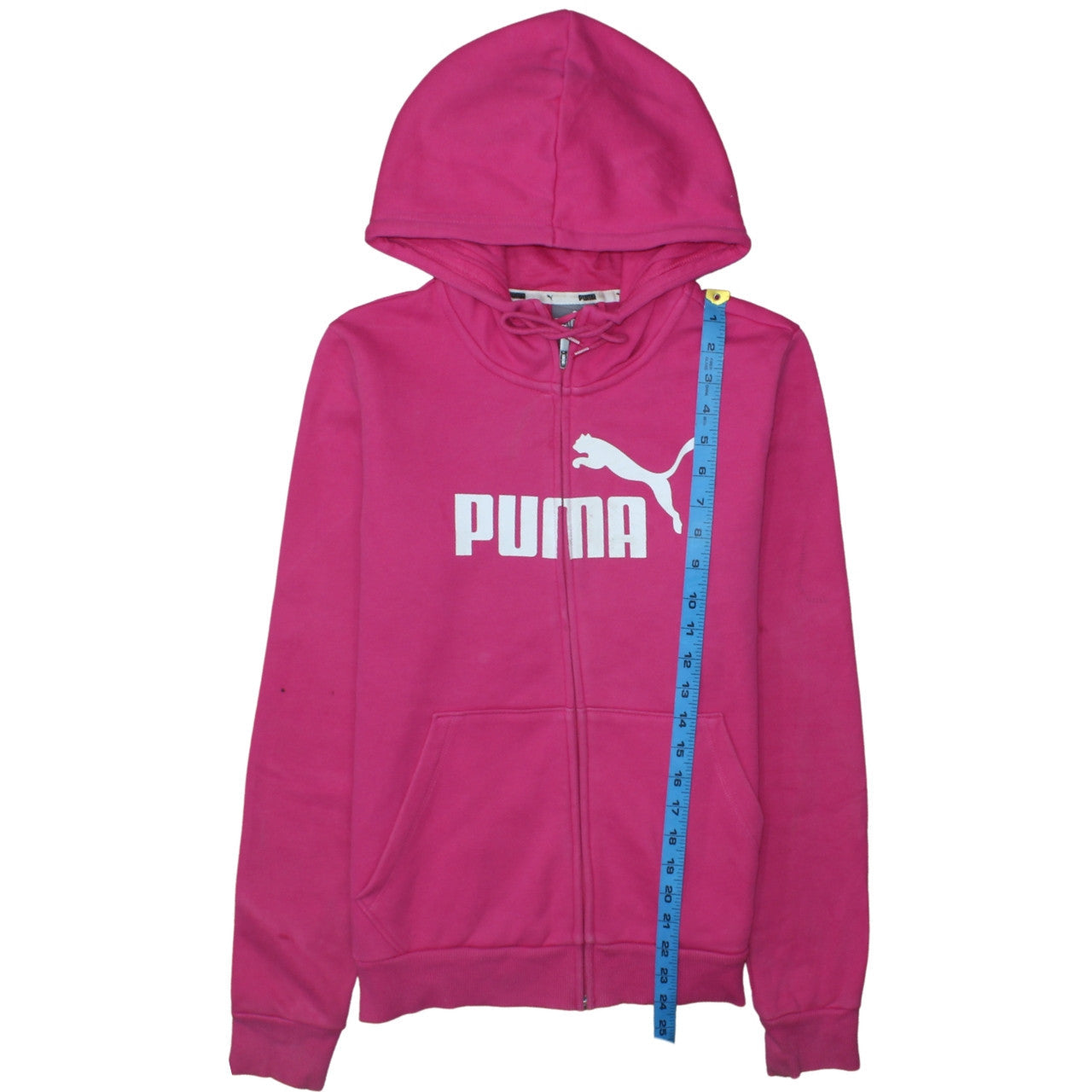 Womens UK Size 12 PUMA Pink Full Zip Hoodie