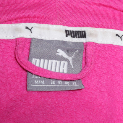 Womens UK Size 12 PUMA Pink Full Zip Hoodie
