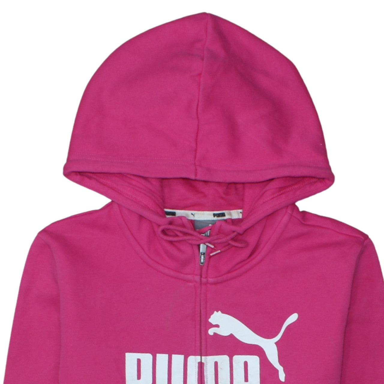 Womens UK Size 12 PUMA Pink Full Zip Hoodie