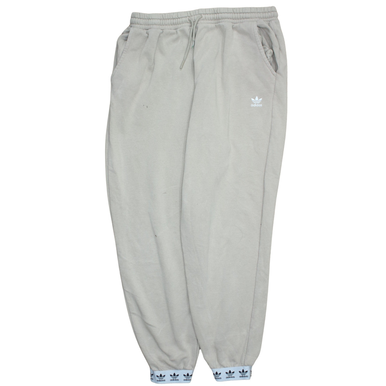 Womens UK Size 16 adidas Regular Fit Jogger Beige Trousers