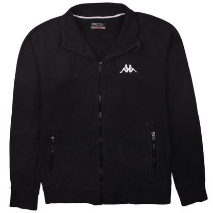 Kappa Boys Black XL Full Zip Fleece Sweatshirt with Logo