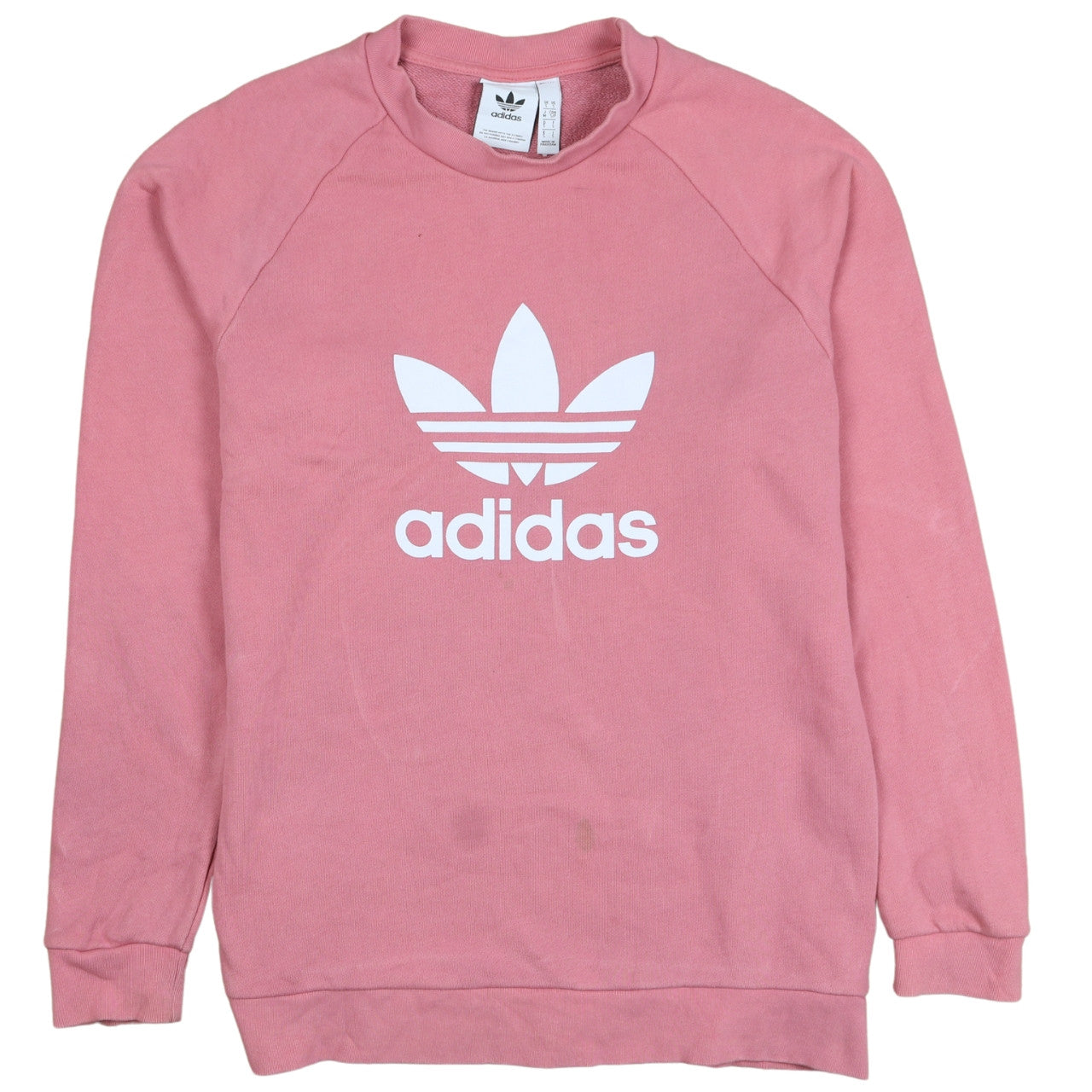 Womens UK Size S adidas Pink Pullover Sweatshirt