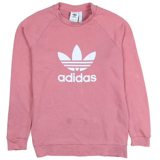Womens UK Size S adidas Pink Pullover Sweatshirt