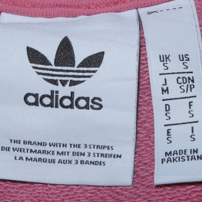 Womens UK Size S adidas Pink Pullover Sweatshirt