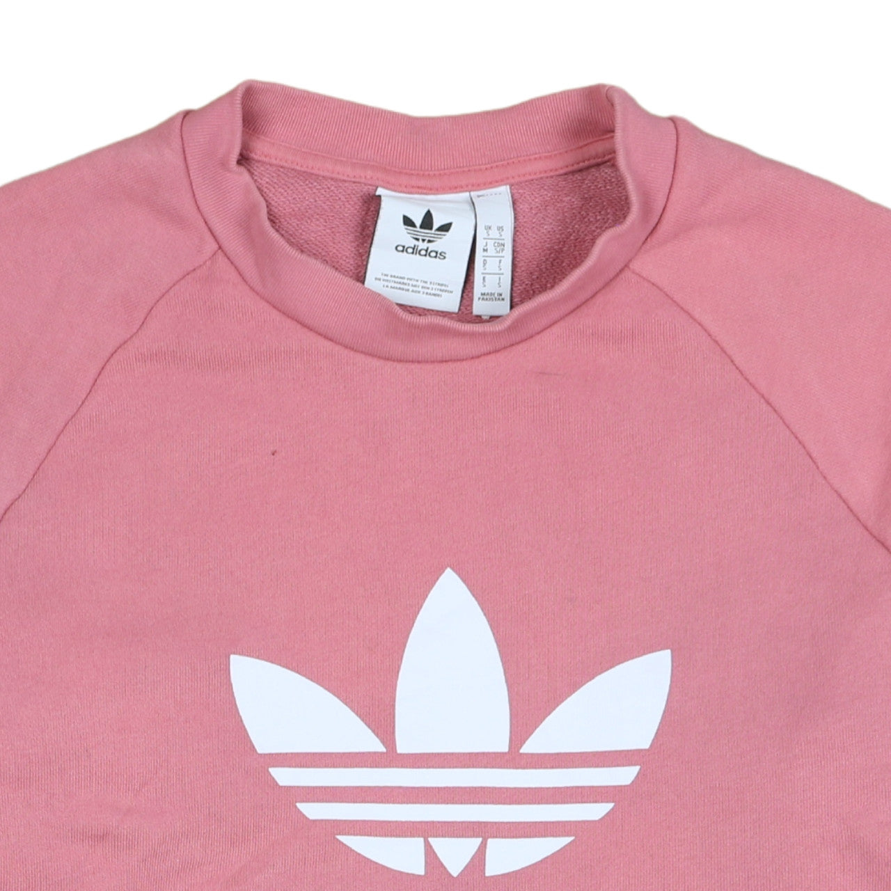 Womens UK Size S adidas Pink Pullover Sweatshirt