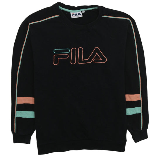 Womens UK Size 12 FILA Black Pullover Sweatshirt